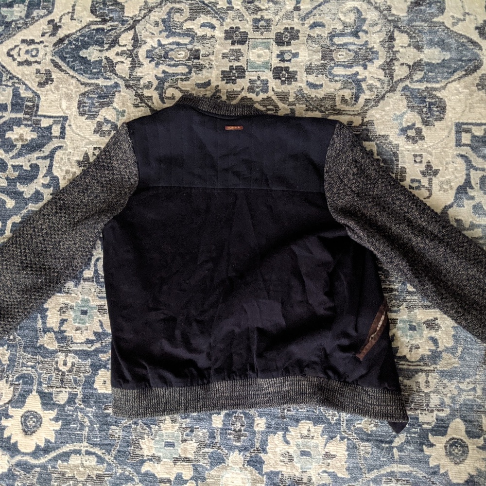 River Island Men's M Sweater/Bomber Jacket - Navy - Picture 5 of 9